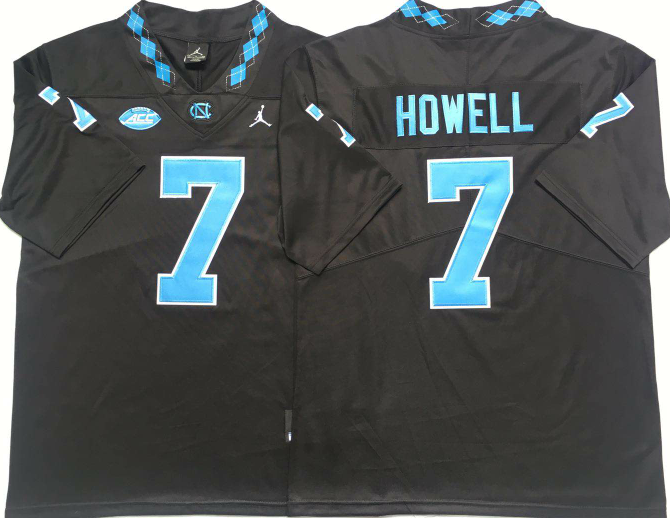 NCAA North Carolina Tar Heels #7 Howell black jerseys->nba t-shirts->Sports Accessory